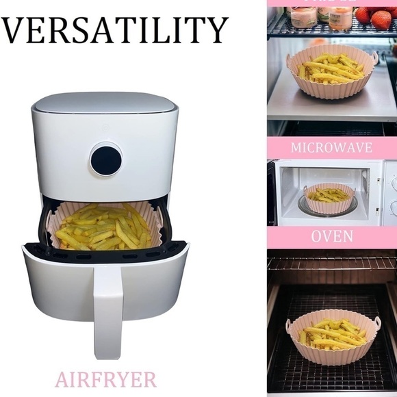 Brand New 2-Pack Air Fryer Non-Stick Silicone Liners Easy Clean Reusable - Picture 10 of 12